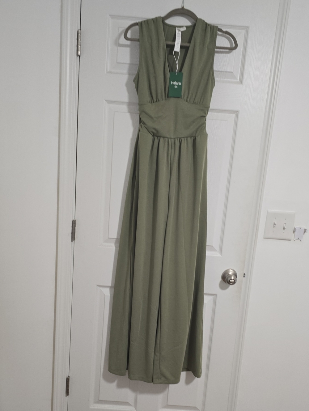 HALARA Olive Wide-Leg Jumpsuit